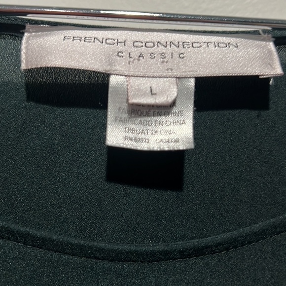 French Connection Classic. Long sleeve blouse. Sheer sleeves. Size large. - Picture 3 of 3